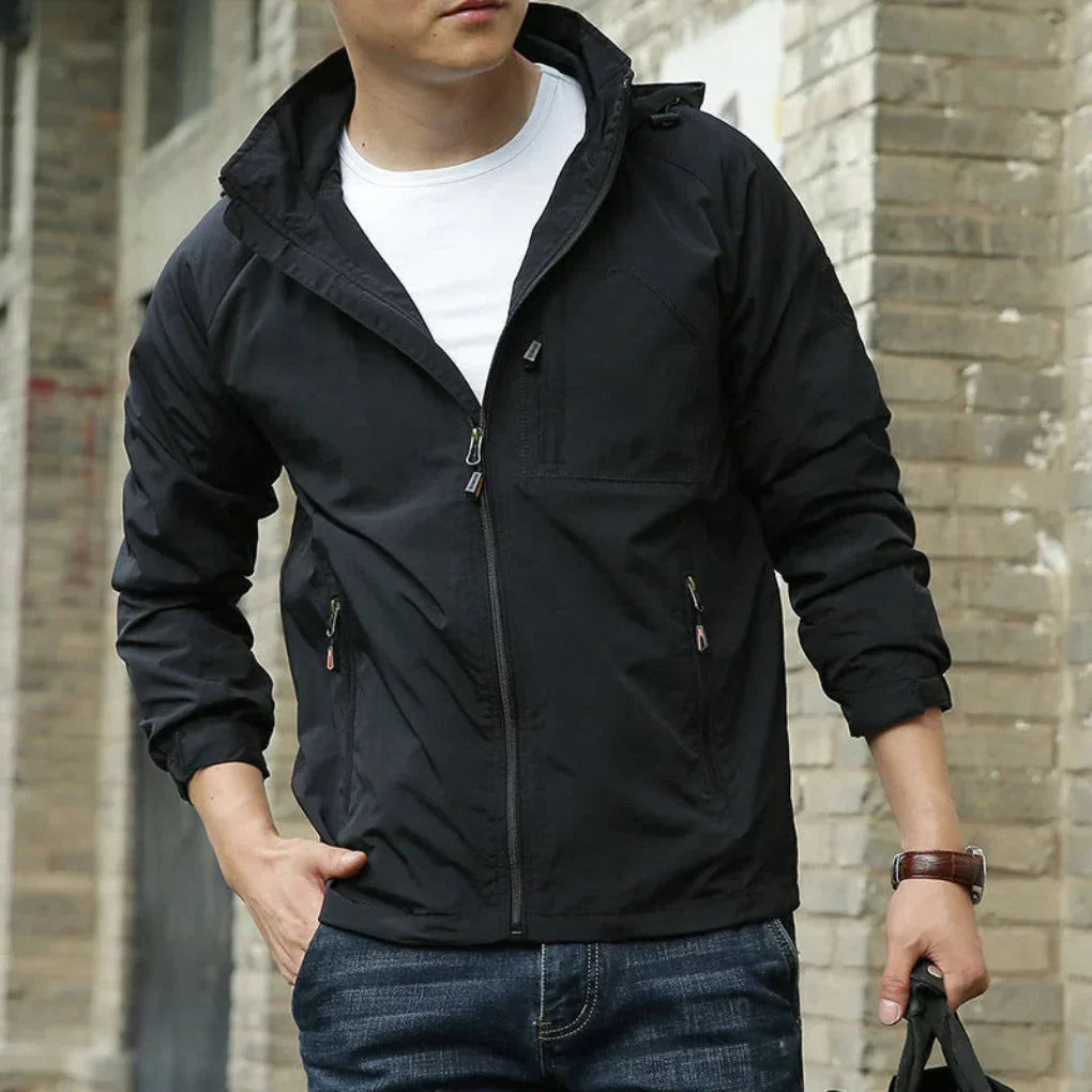 Mens Lightweight Water Resistant Zip Jacket