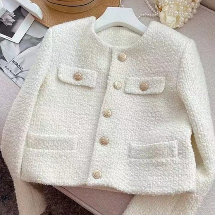 Womens Long Sleeve Tweed Jacket