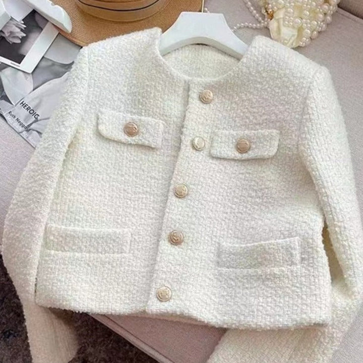Womens Long Sleeve Tweed Jacket