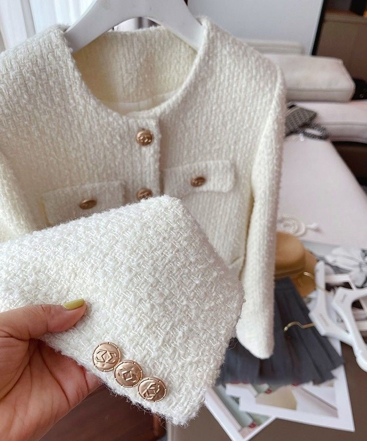Womens Long Sleeve Tweed Jacket