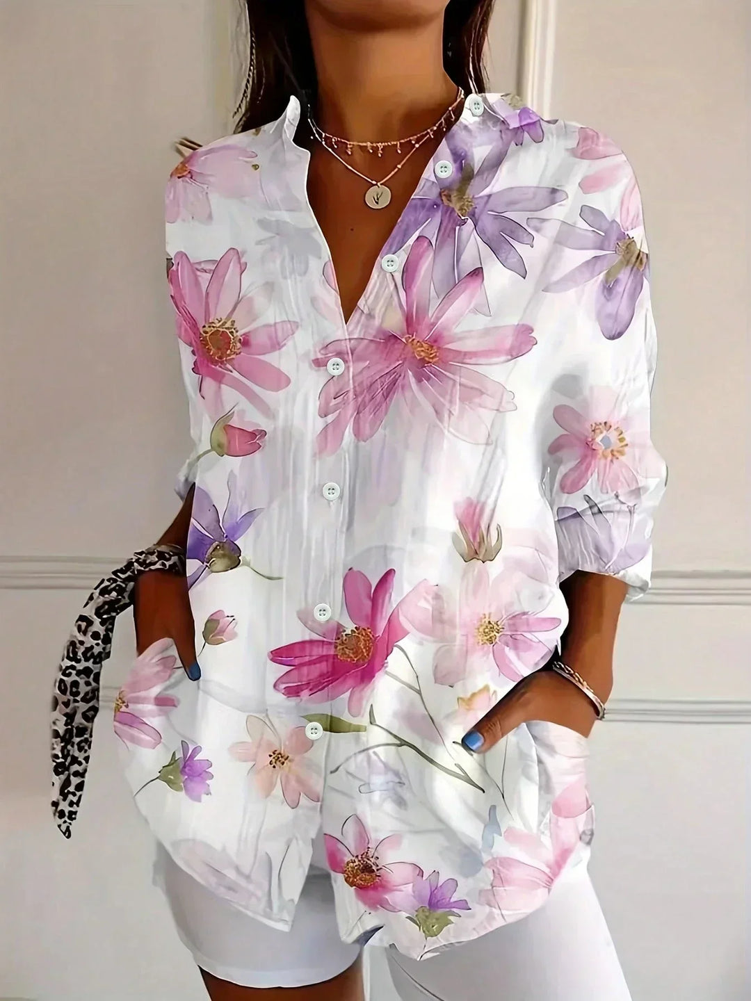 Astrid | Colourful Patterned Blouse