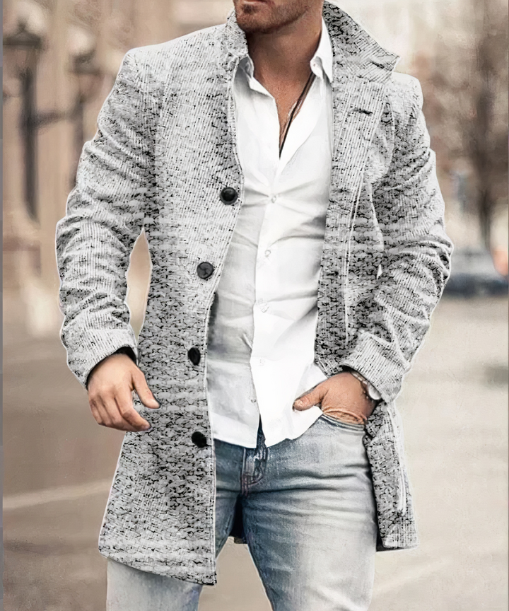 Mens Stand-Collar Trench Coat