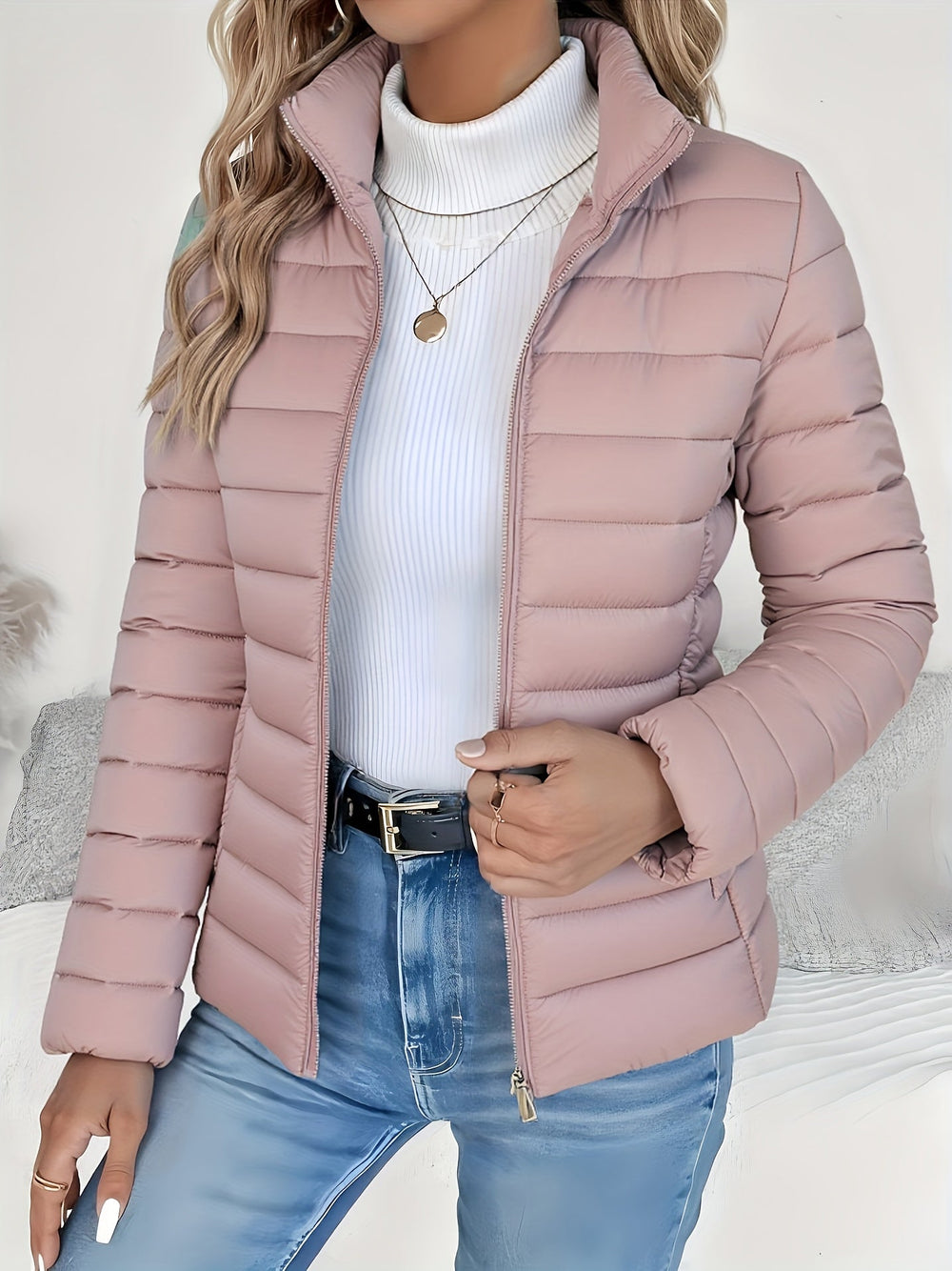 Womens Stand-Collar Lightweight Jacket