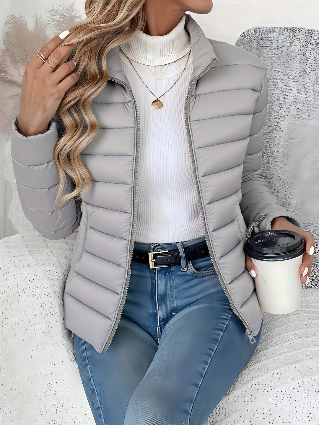 Womens Stand-Collar Lightweight Jacket