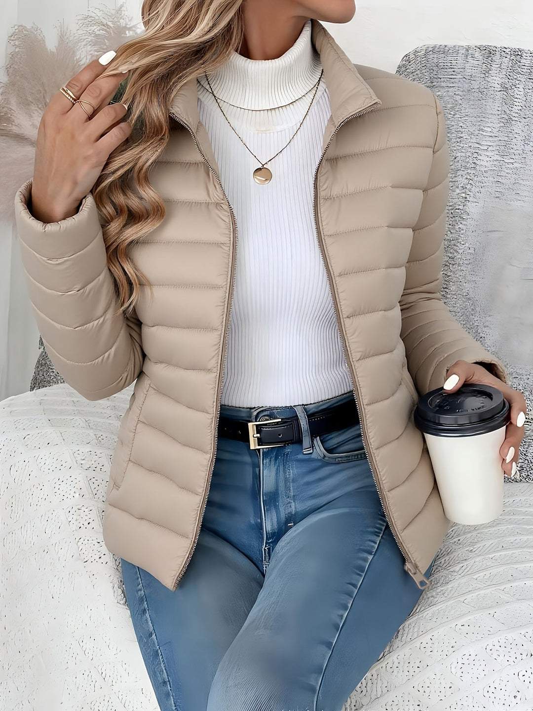 Womens Stand-Collar Lightweight Jacket
