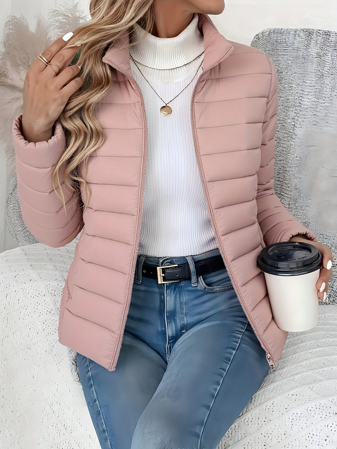 Womens Stand-Collar Lightweight Jacket