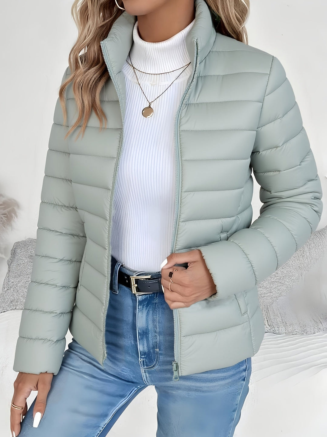Womens Stand-Collar Lightweight Jacket