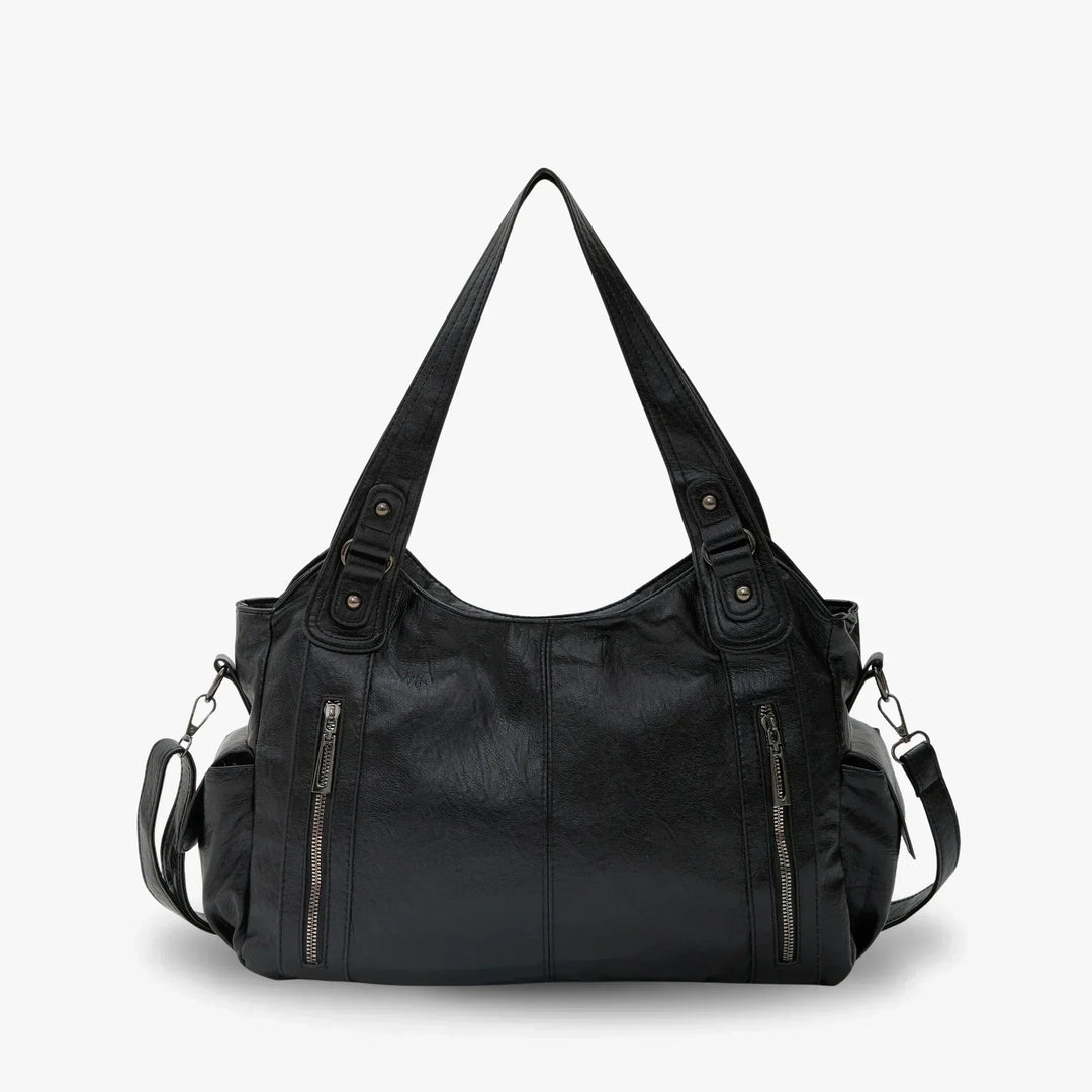Faux Leather Crossbody Bag with Laptop Compartment