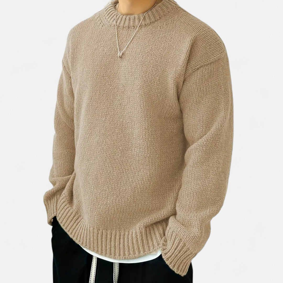 Mens Crew Neck Knitted Pullover