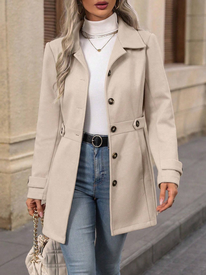 Womens Belted Tailored Trench Coat