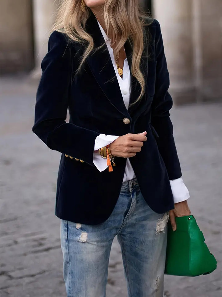Womens One Button Blazer