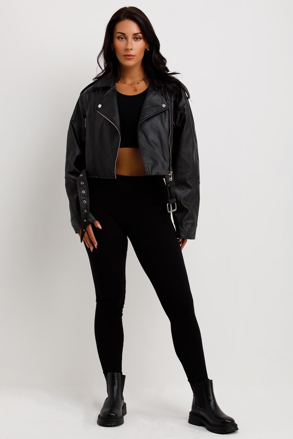 Black Faux Leather Jacket