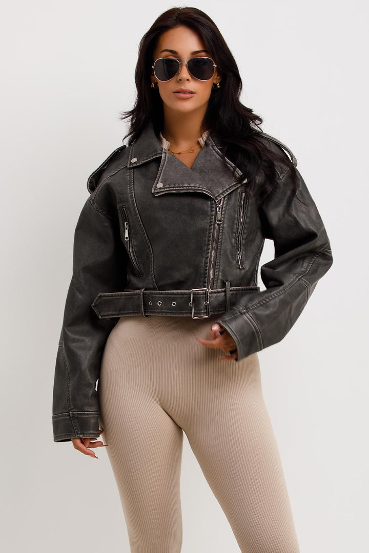 Faux Leather Biker Jacket