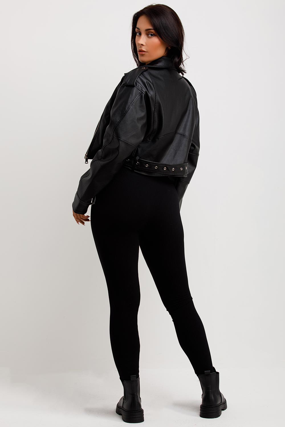 Black Faux Leather Jacket