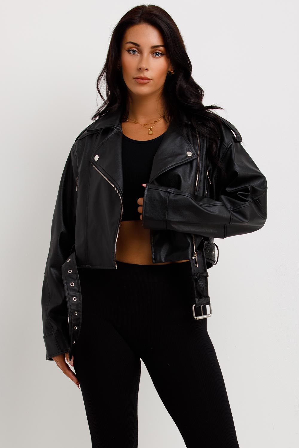 Black Faux Leather Jacket