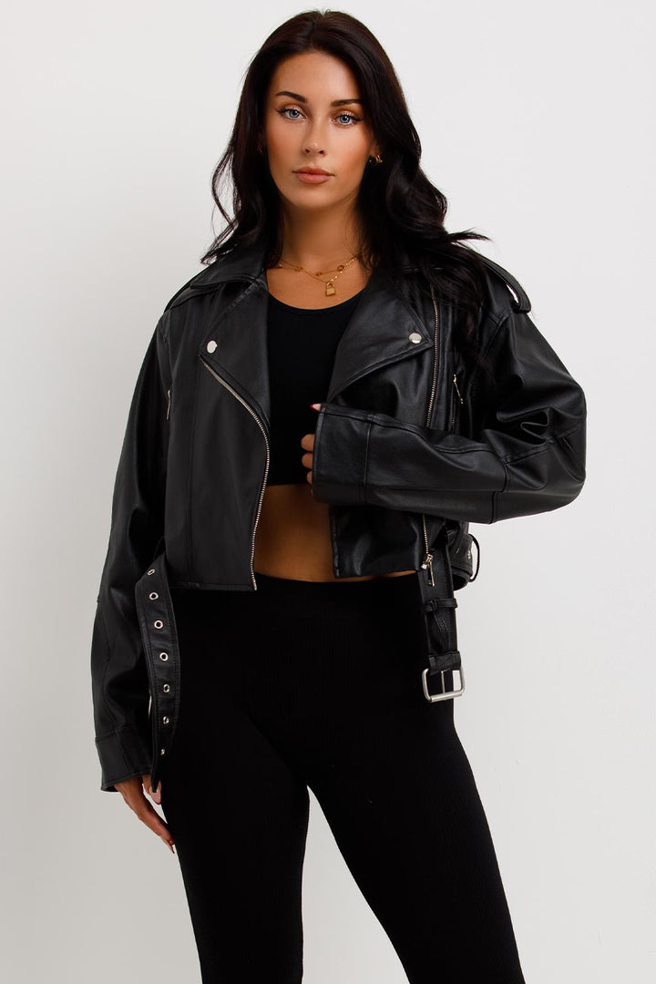 Black Faux Leather Jacket