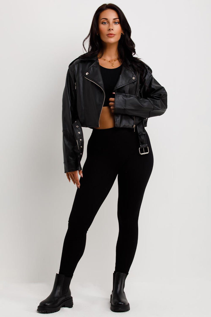 Black Faux Leather Jacket