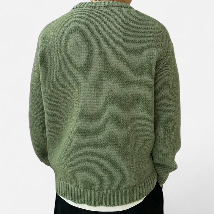 Mens Crew Neck Knitted Pullover