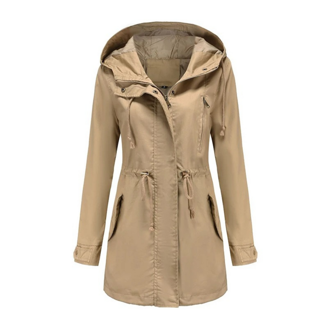 Womens Zip Front Water Resistant Lightweight Jacket