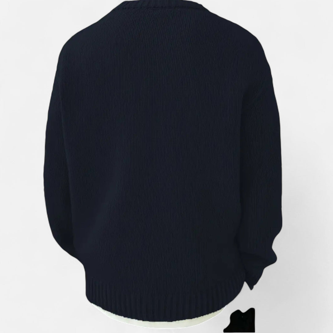 Mens Crew Neck Knitted Pullover