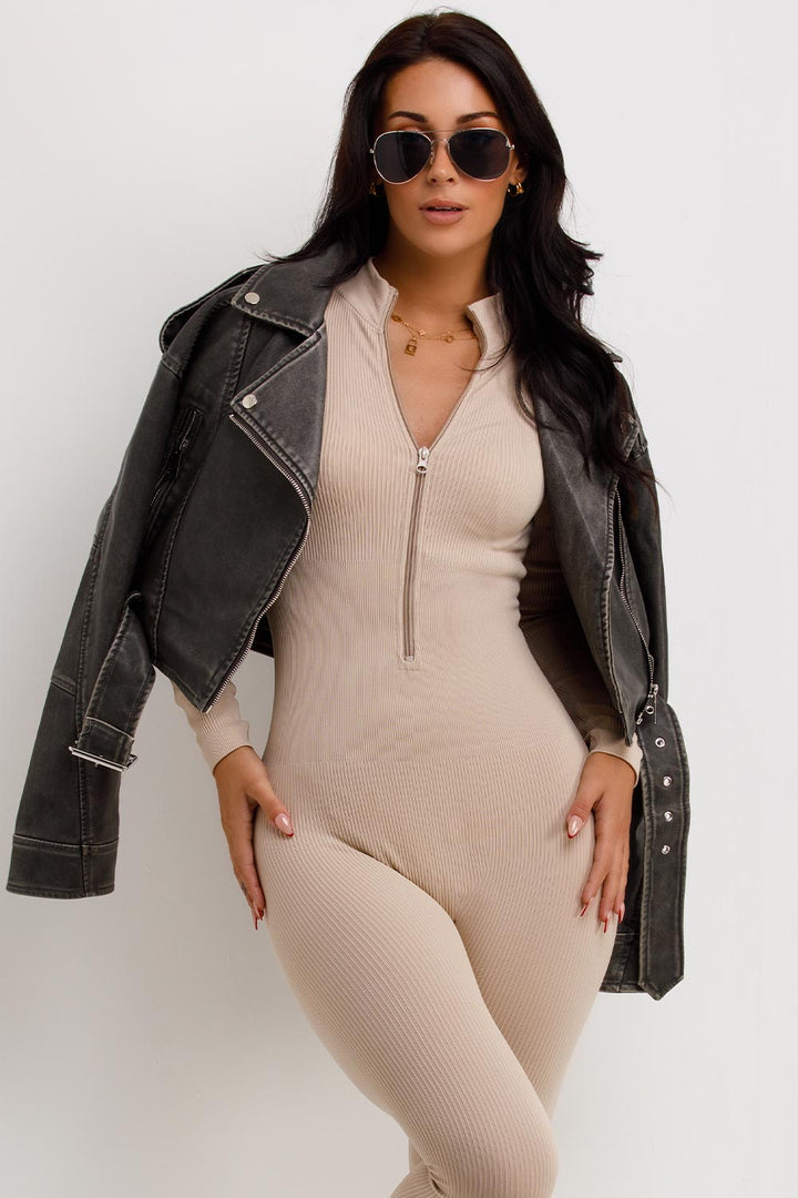 Faux Leather Biker Jacket
