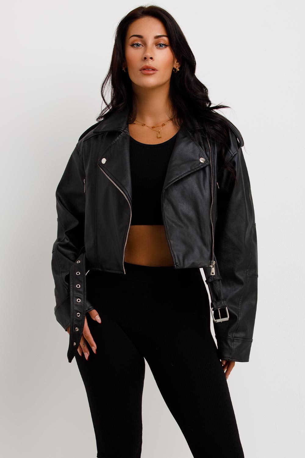 Black Faux Leather Jacket