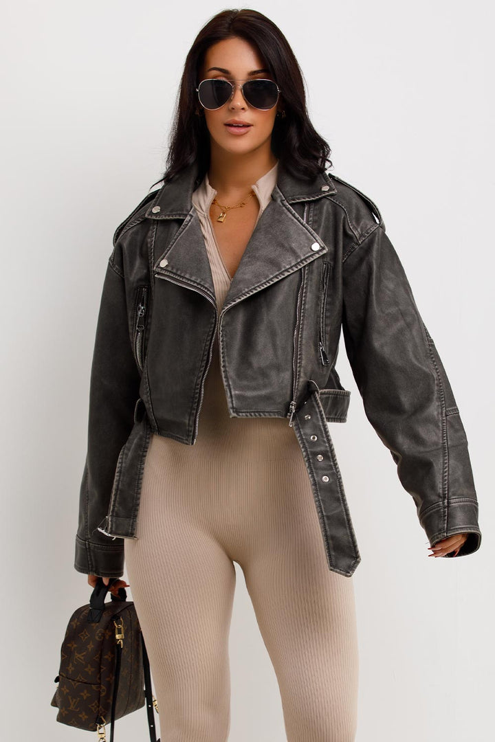 Faux Leather Biker Jacket
