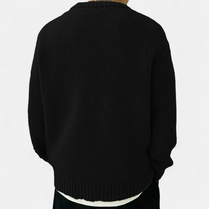 Mens Crew Neck Knitted Pullover