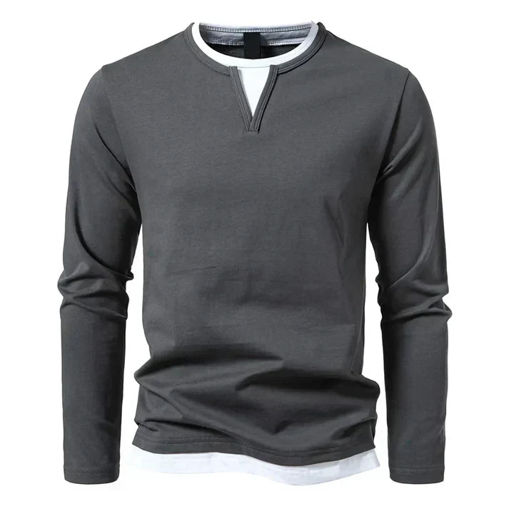 Spencer | Premium long-sleeved T-shirt in combed cotton