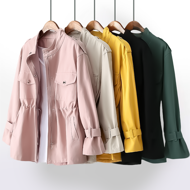 Womens Classic Belted Trench Coat