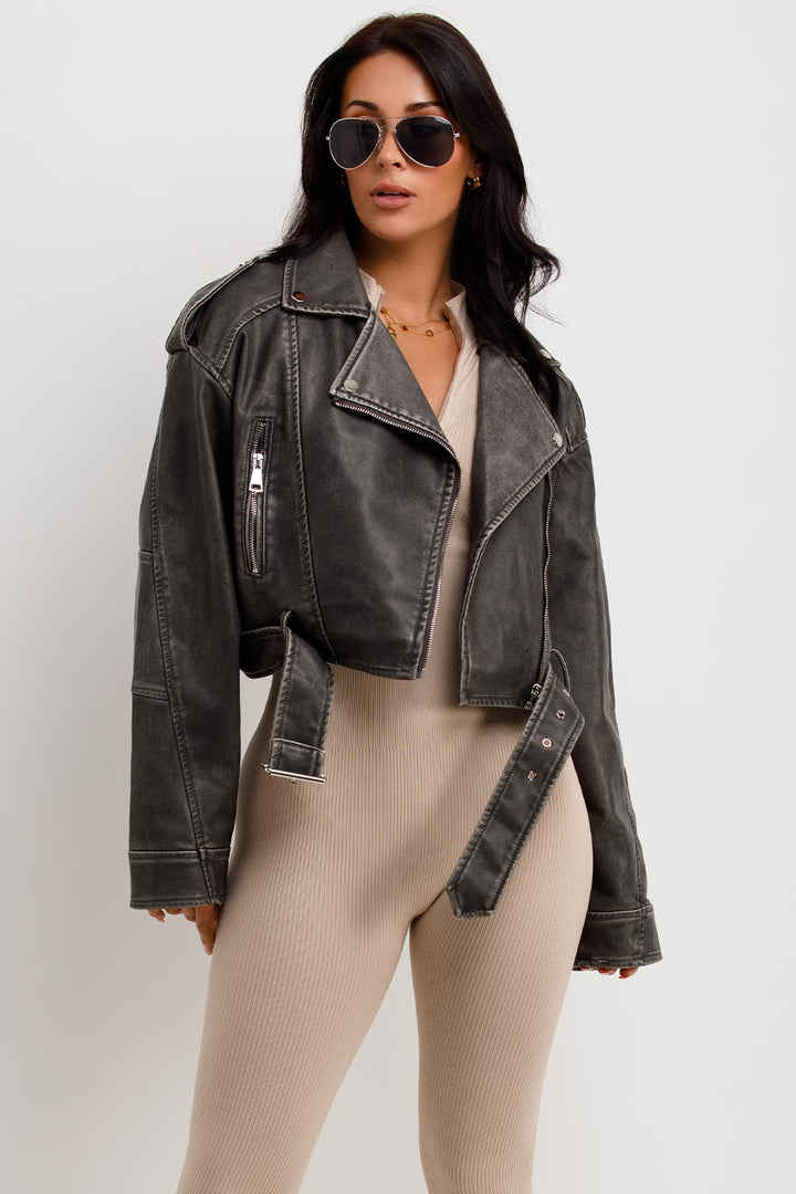 Faux Leather Biker Jacket