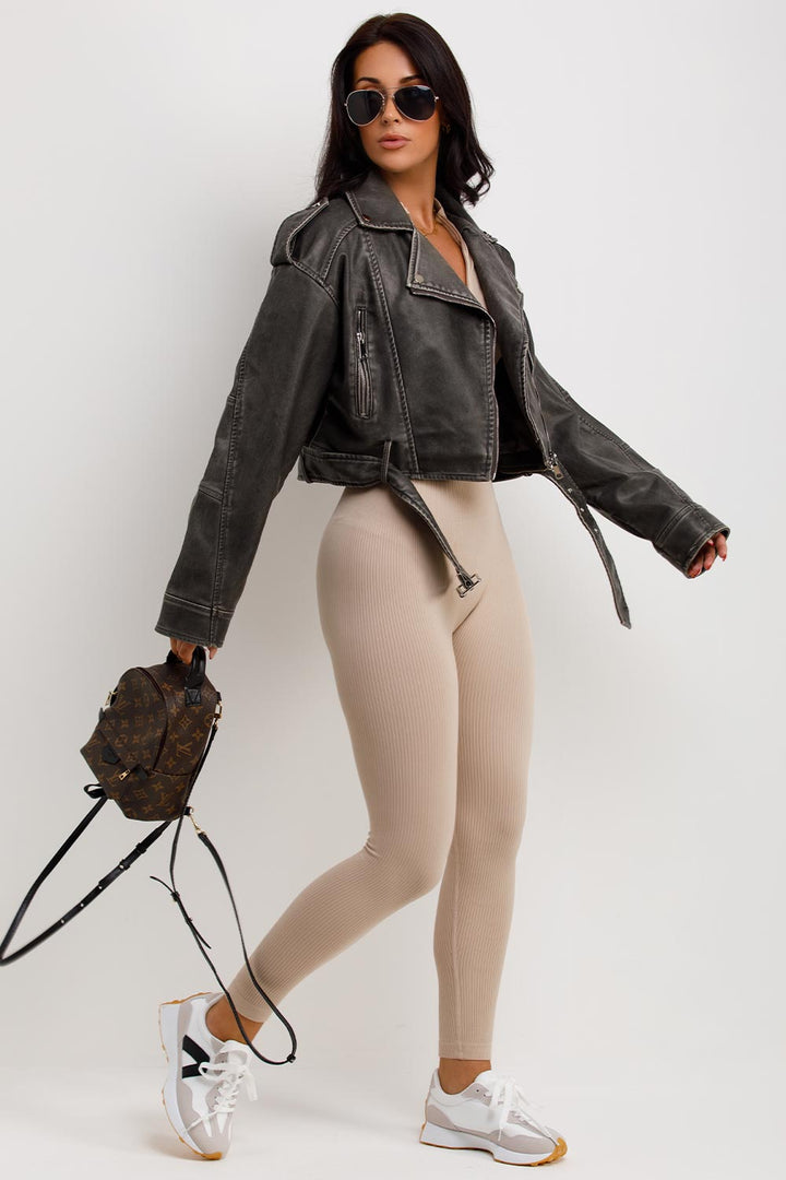 Faux Leather Biker Jacket