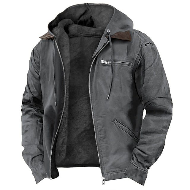 Mens Hooded Outdoor Jacket