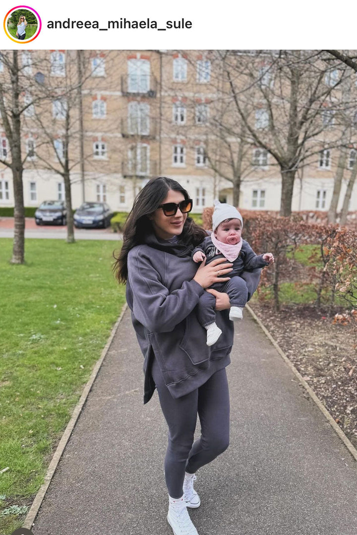Hoodie and Leggings Set in Charcoal