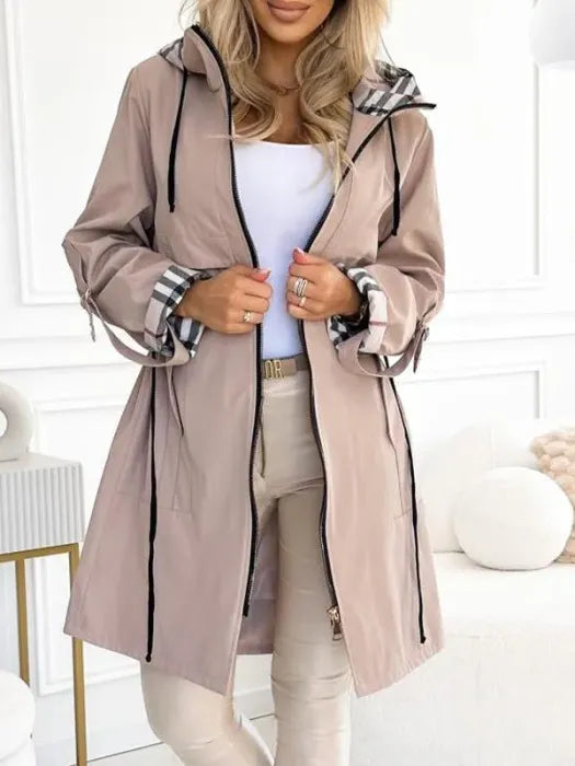 Womens Hooded Waterproof Windbreaker Coat
