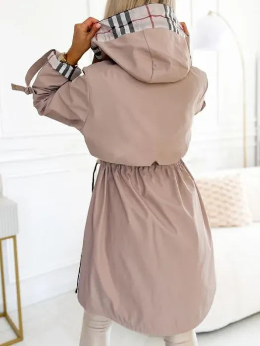 Womens Hooded Waterproof Windbreaker Coat